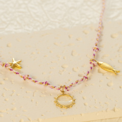 Five-pointed Star Braided Necklace