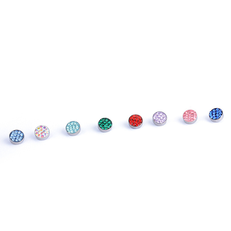 Titanium Alloy Earring Accessories Shiny Starburst DIY Piercing Jewelry Ear Bone Stud Unisex Geometric Pattern Simple Style Diamond