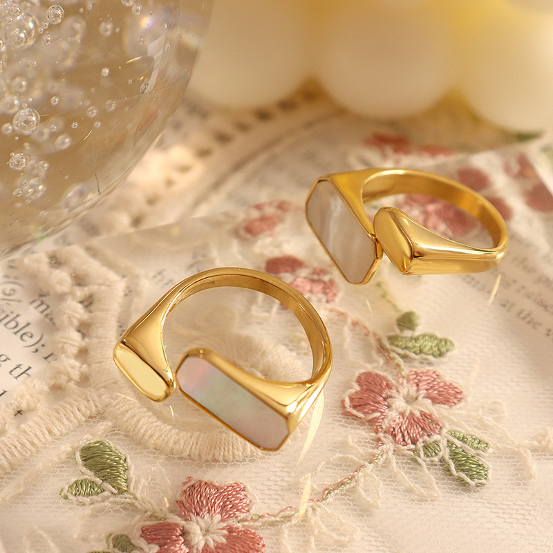 PVD Coated Real Gold Plated 18K Gold Geometric 304 Stainless Steel Retro Waterproof Non Tarnish