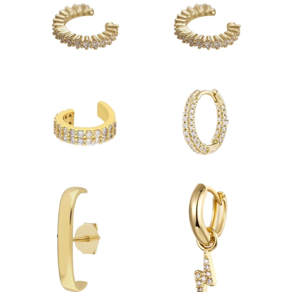 Elegant Fashionable  Style Clip-On Earrings Set No Piercing Required Simple Modern Jewelry Accessories