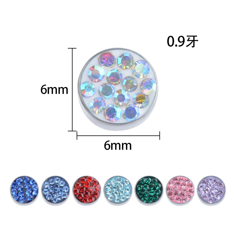 Titanium Alloy Earring Accessories Shiny Starburst DIY Piercing Jewelry Ear Bone Stud Unisex Geometric Pattern Simple Style Diamond