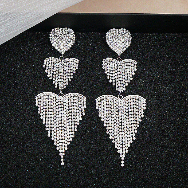 Long Tassel Earrings For Women French Crystal Pendant Earrings Date Jewelry Accessories