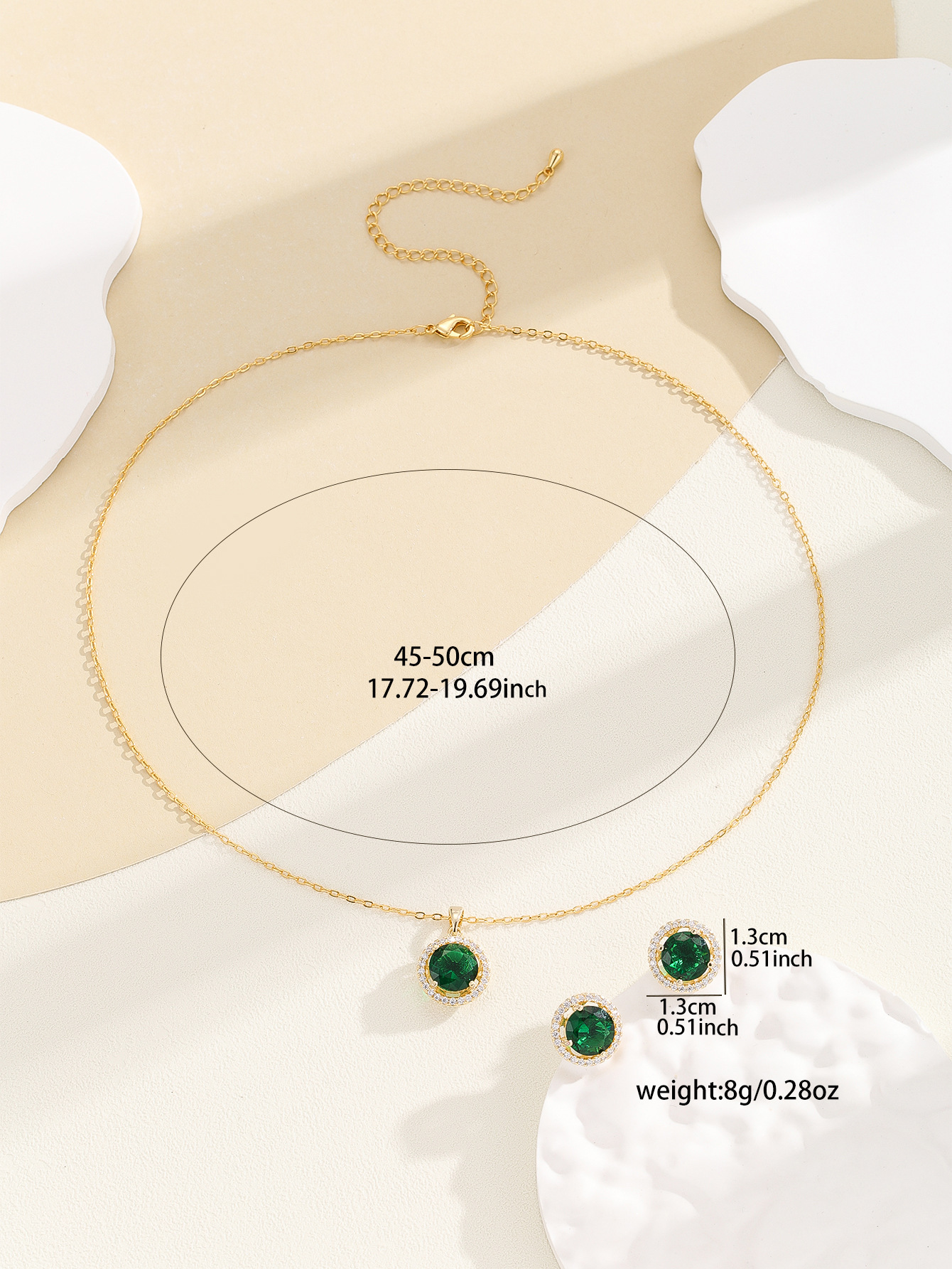 Elegant European Style Necklace Women's Super Shiny Zircon Fashionable Minimalist Design Luxury Jewelry Set