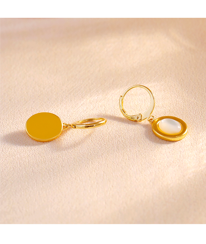 French Vintage Shell Earrings Women Summer High-End Lightweight Luxury Trendy Fashionable Jewelry Accessories