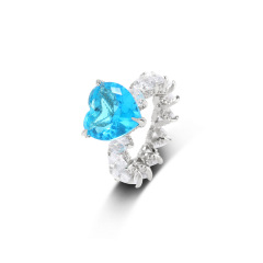 Platinum White Zirconium Blue