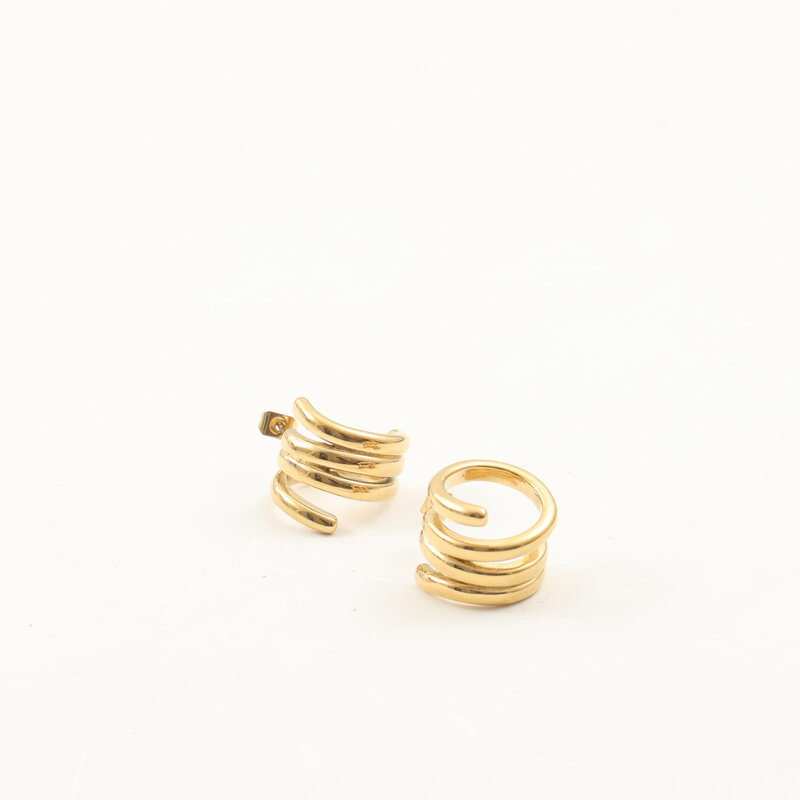 Stainless Steel 18K Gold Plated Earrings Retro Minimalist Style Women's Jewelry Accessories For Date Travel Weekend Holiday
