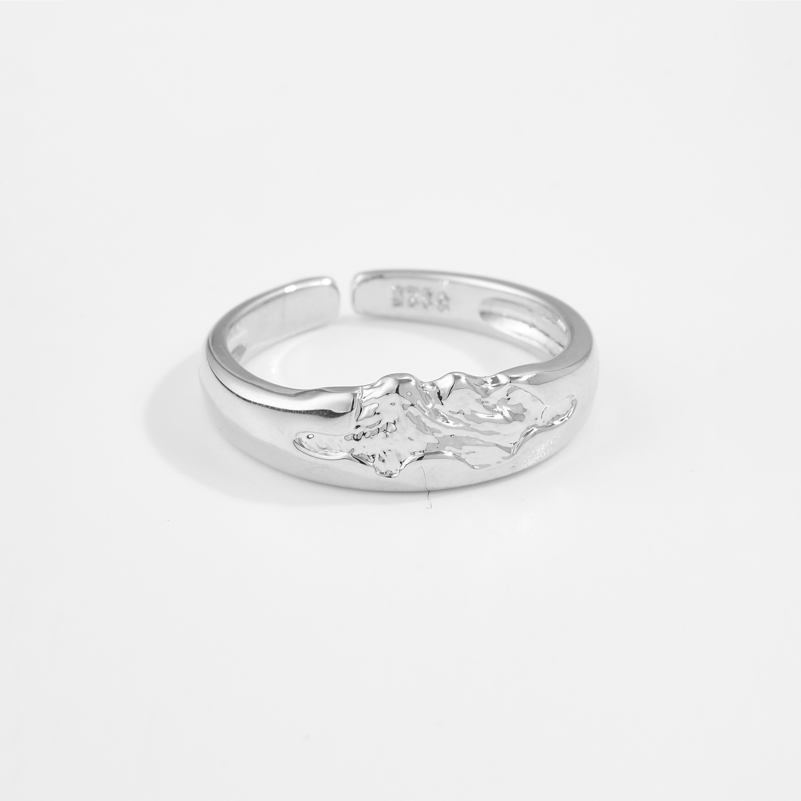 Adjustable Open Ring Irregular Design Gold And Silver Color Simple Style For Women Daily Wear Copper Material Four Seasons Universal