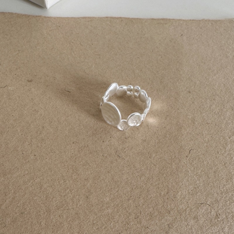 Fashionable Versatile Round Burnished Bracelet Ring Set For Women Irregular Design Luxury Minimalist Hand Jewelry Accessories