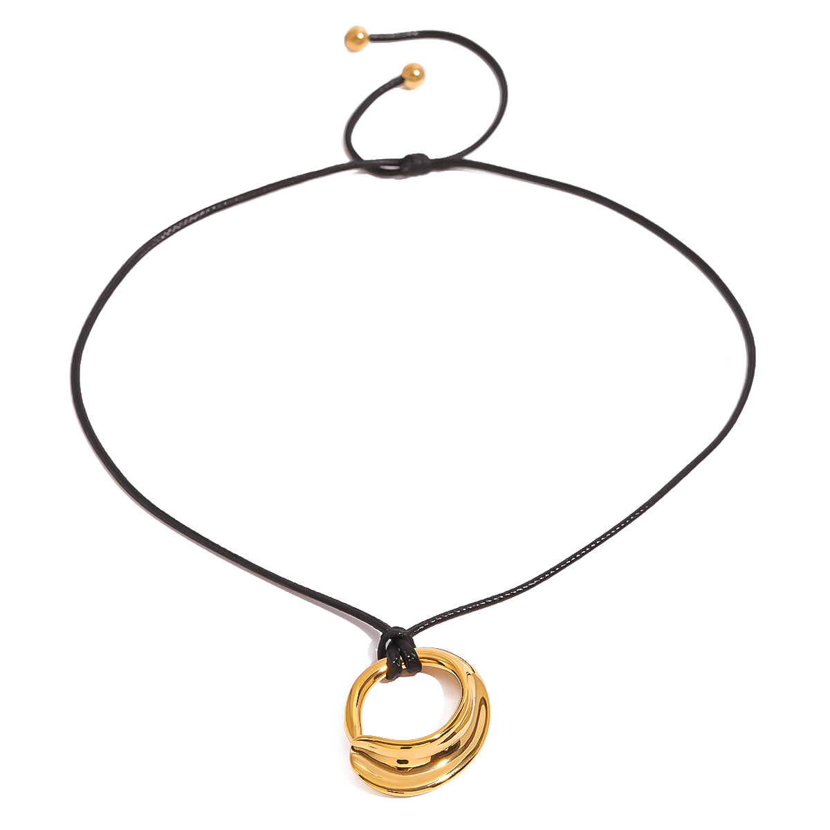 304 Stainless Steel Geometric PVD Coated 18K Real Gold Plated Simple Style Classic Style Pendant Necklace