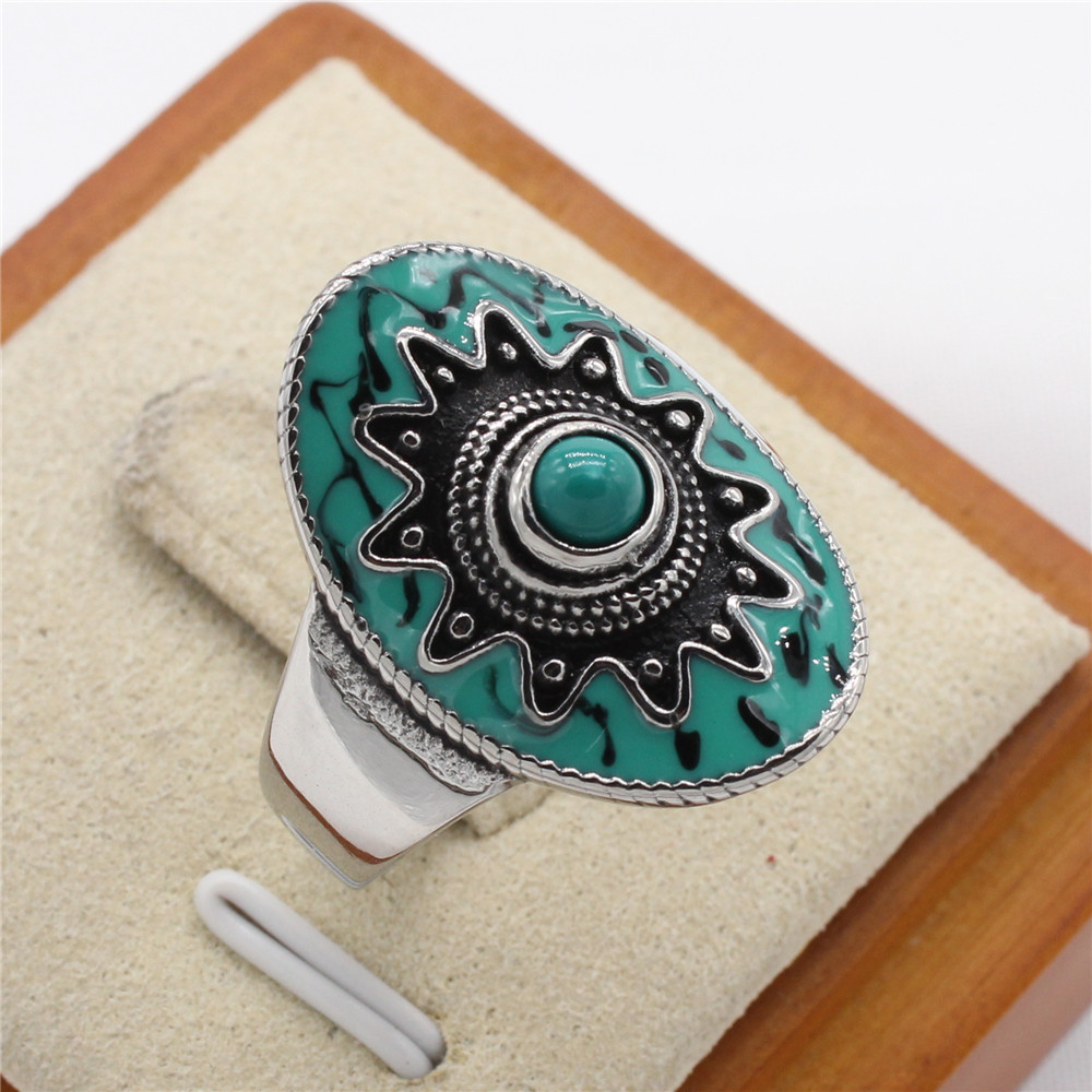 R1570 Women's Ring Bohemian Style Retro  Titanium Steel Jewelry Accessories Ladies Rings