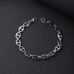 Steel Color Chain Width 8.5mm*19cm Bracelet