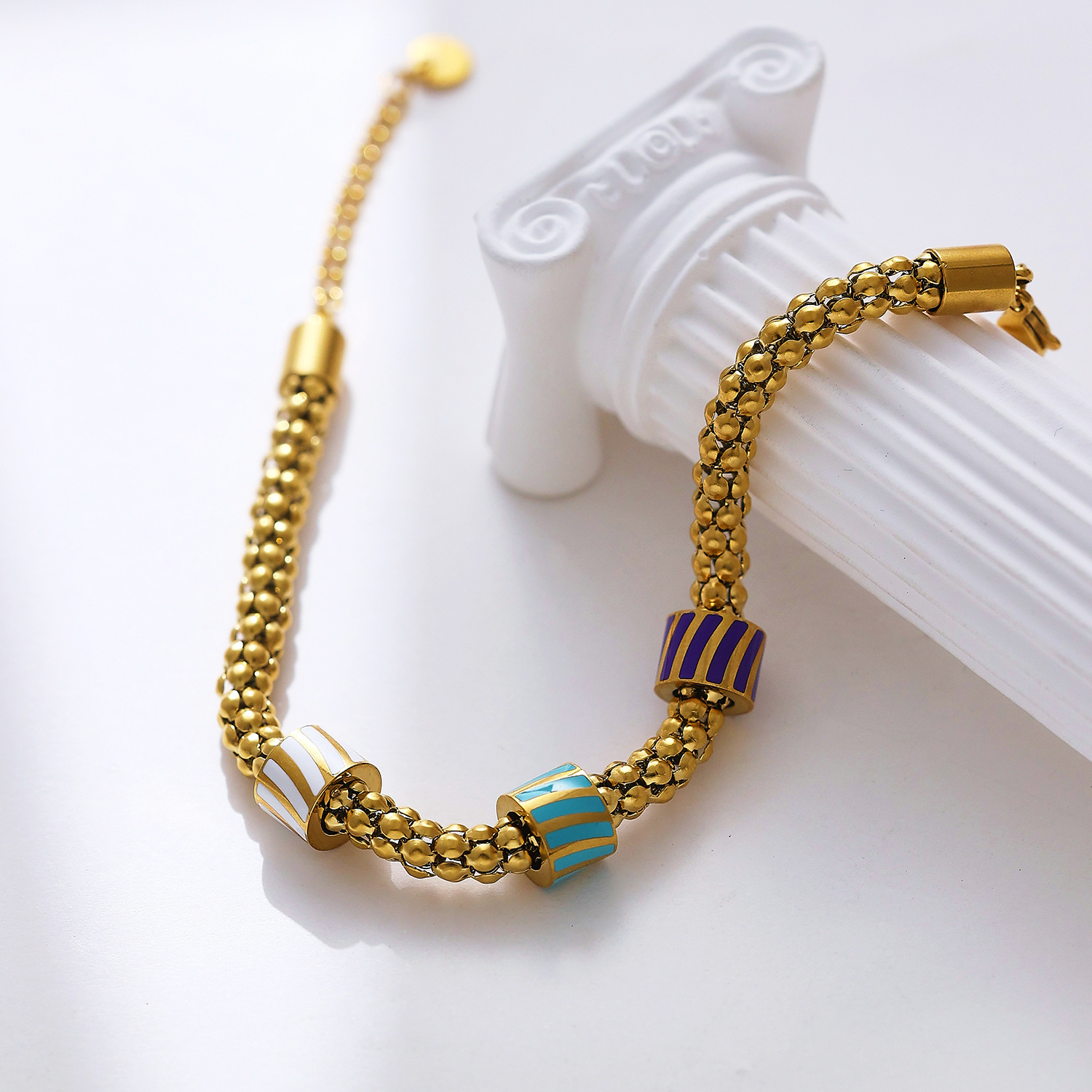 Titanium Steel Twisted Geometric Shape Bracelet Ladies Minimalist Stainless Steel Jewelry Accessories