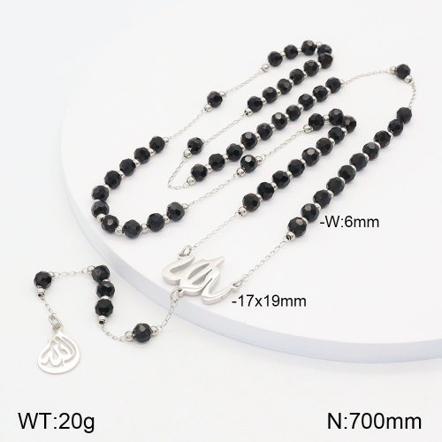 18K Gold Plated 304 Stainless Steel Cross Buddha Bead Necklace For Women Fashion Gold Glossy Religious Elegant Classic Style Lobster Clasp Pendant Necklace