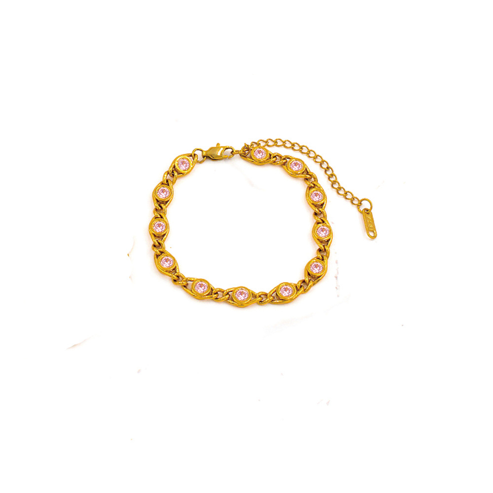 PVD Coated 18K Gold Real Gold Plated Round Copper Simple Style Shiny Waterproof Non Tarnish Bracelets Necklace