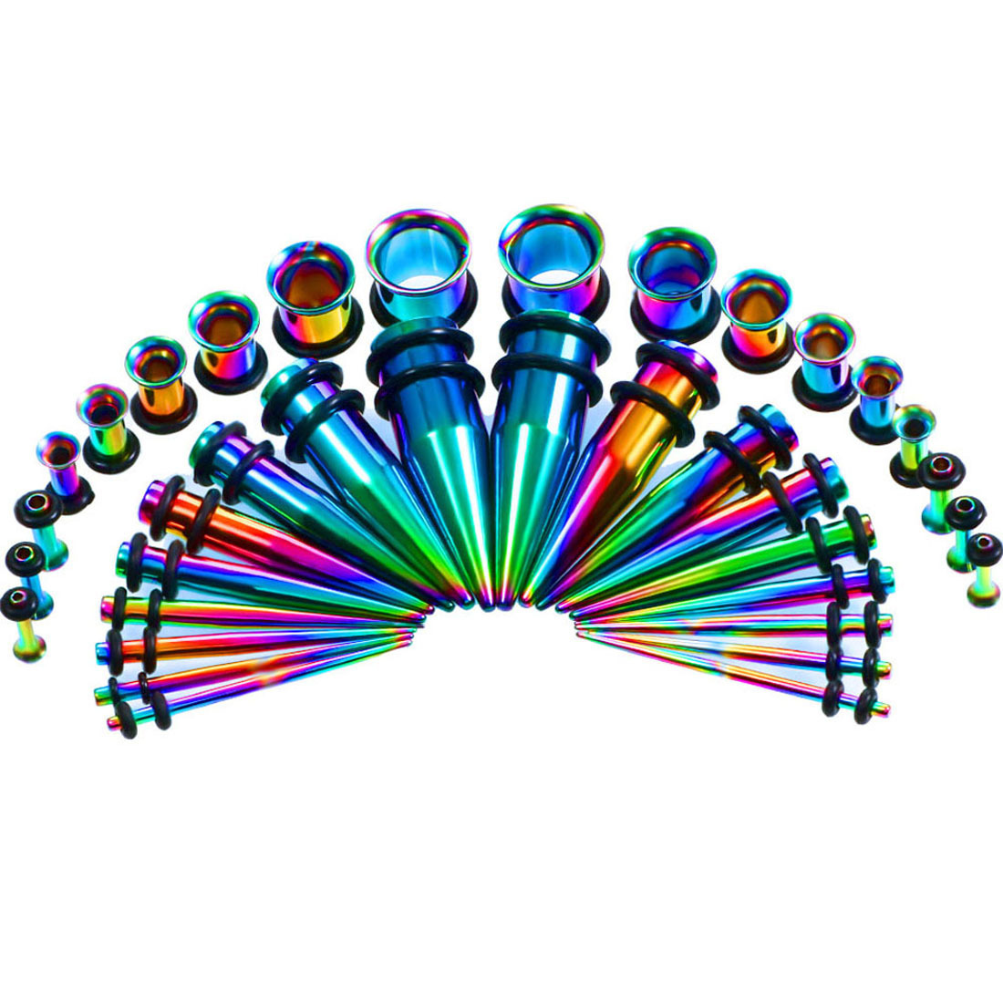 Stainless Steel Sharp Cone Ear Piercing 36pcs Set Popular  Jewelry Accessories Geometric Pattern Business Occasion Unisex