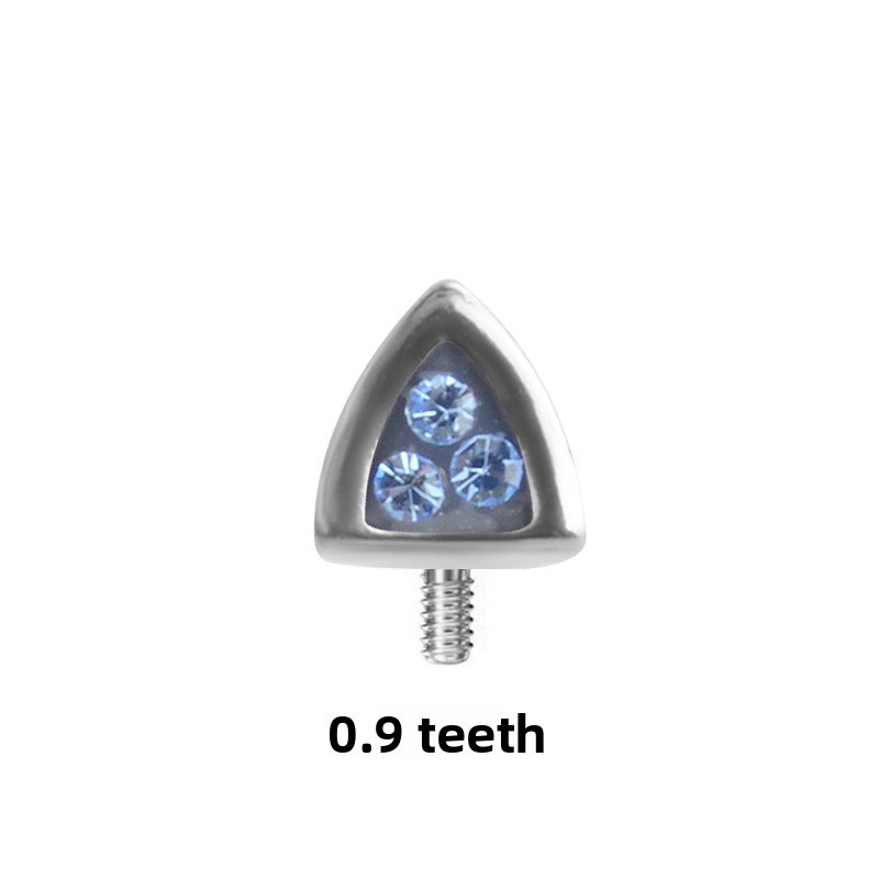 Fashion Czech Diamond Cat Ear Studs Sharp Demon 0.9 Teeth Titanium Alloy Ear Bone Studs High-end Women's Jewelry Accessories