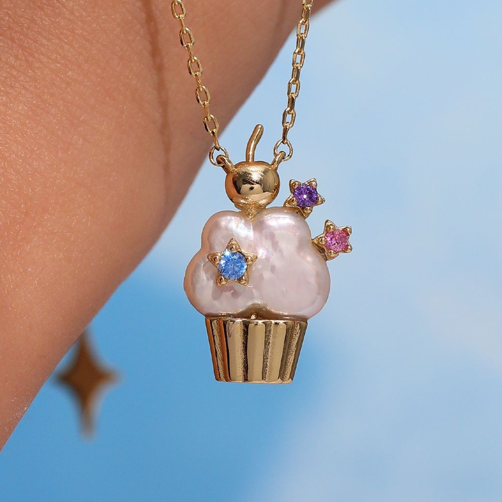 Elegant Pearl Ice Cream Style Necklace For Women Luxury Golden Plated Copper Jewelry Color Retention Choker Fashion Accessory