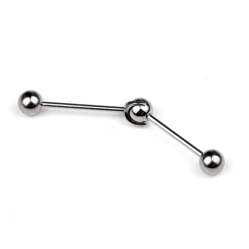 Titanium Alloy F136 Double-Sided Mobile Adapter Ear Bone Stud Ear Bridge Titanium Connector Piercing Jewelry Accessories Geometric Pattern Ear Cartilage Ring And Stud