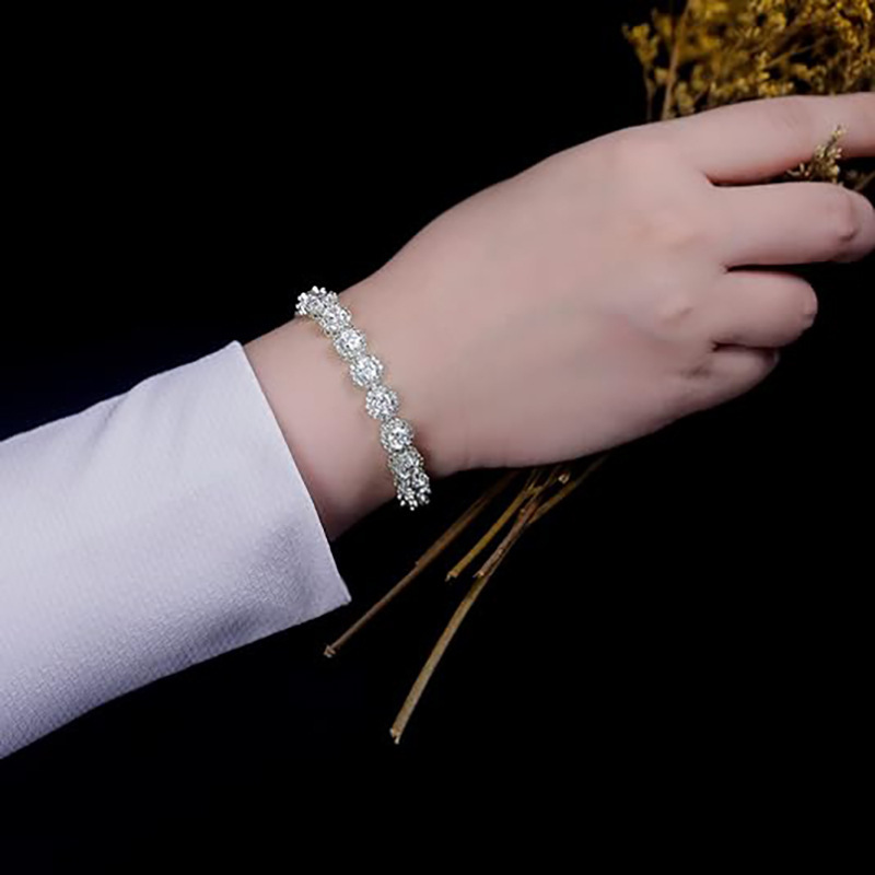 5mm Tennis Cuban Bracelet Round Unisex Luxurious European And American Bestselling Jewelry Accessories Suitable For Men And Women