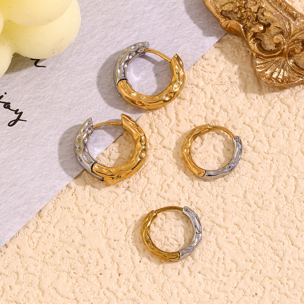 PVD Coated Real Gold Plated 18K Gold Irregular Geometric 304 Stainless Steel Vintage Style Classic Style Waterproof Non Tarnish Earrings