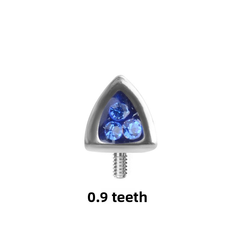 Fashion Czech Diamond Cat Ear Studs Sharp Demon 0.9 Teeth Titanium Alloy Ear Bone Studs High-end Women's Jewelry Accessories