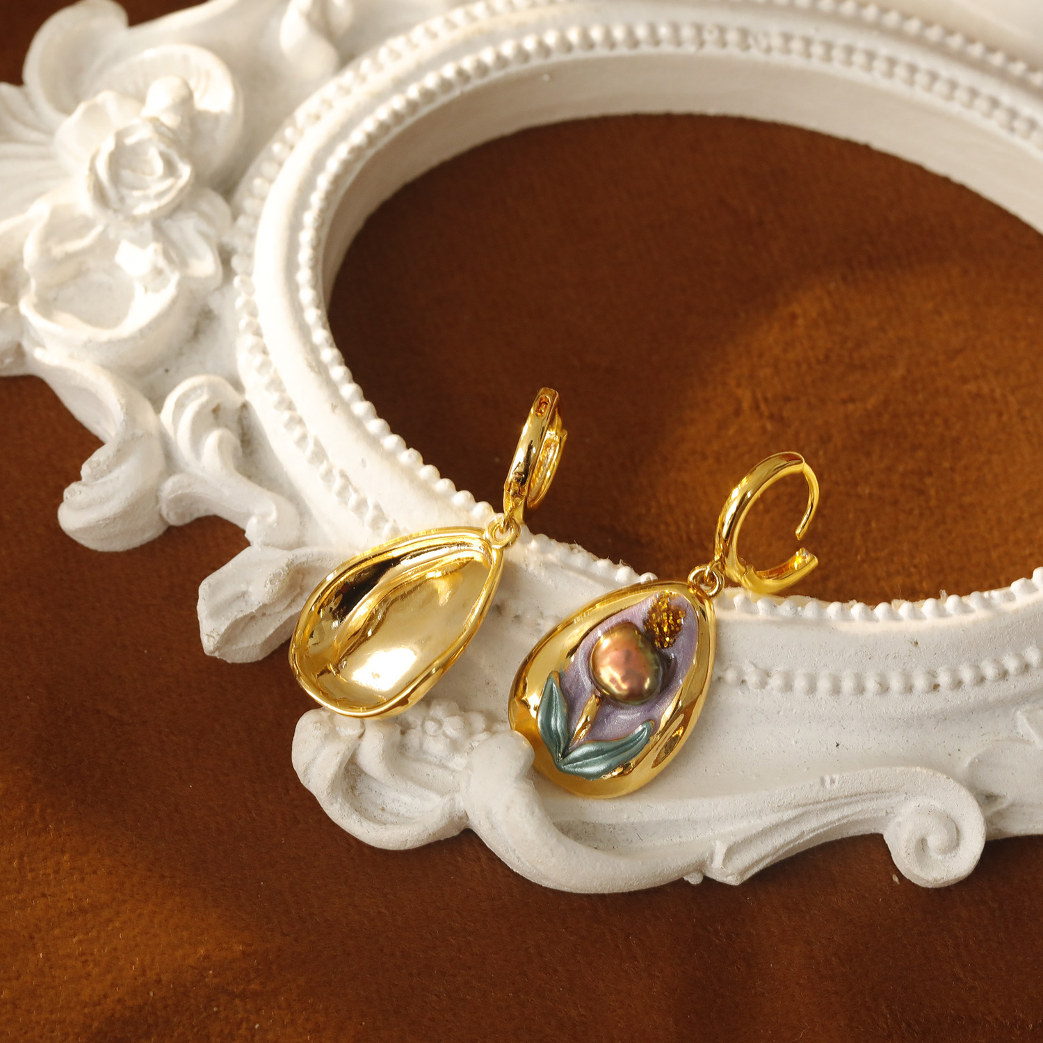 Women's Classic Style 18K Gold Stainless Steel + Resin + Rhinestone Devil's Eye With White Rhinestone + Fish With White Diamond + Resin Devil's Eye Pendant OT Clasp Necklace 45CM