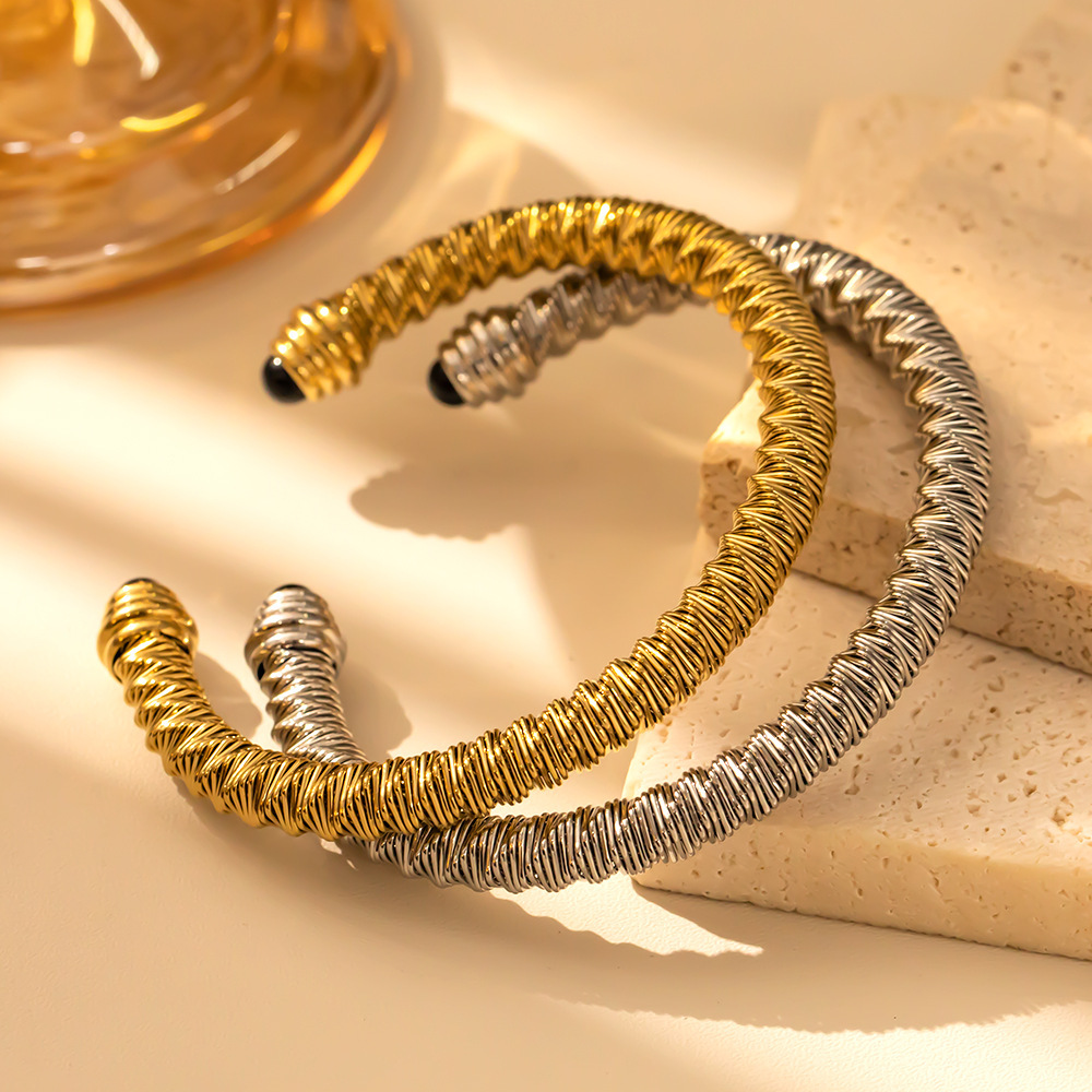 Stainless Steel C-shaped Open Bracelet High-quality Jewelry Accessories Versatile Neutral Design