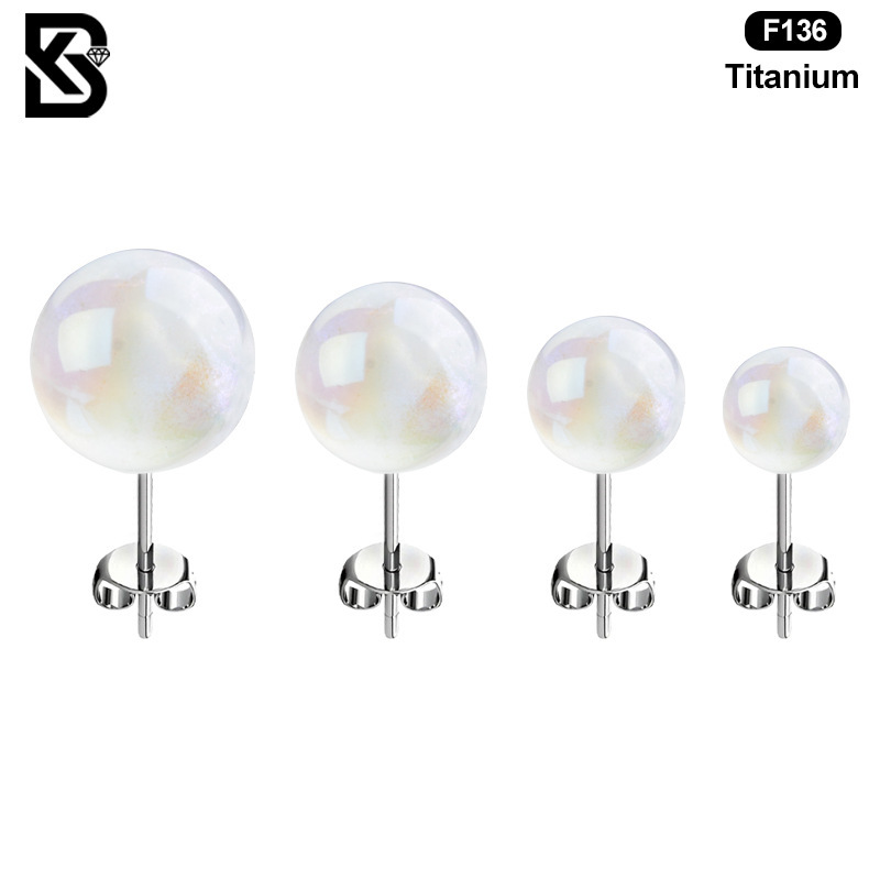 Fashion Starry Sky Mabe Imitation Natural Pearl Earrings For Women Elegant Affordable Luxurious Versatile Titanium Alloy Geometric Pattern Ear Soft Cartilage Ring And Stud Earrings Artificial Pearl
