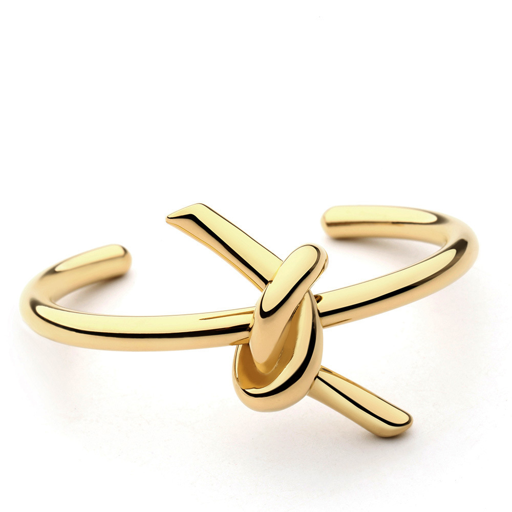 Basic Modern Style Classic Style Knot 304 Stainless Steel Cuff Bracelets In Bulk