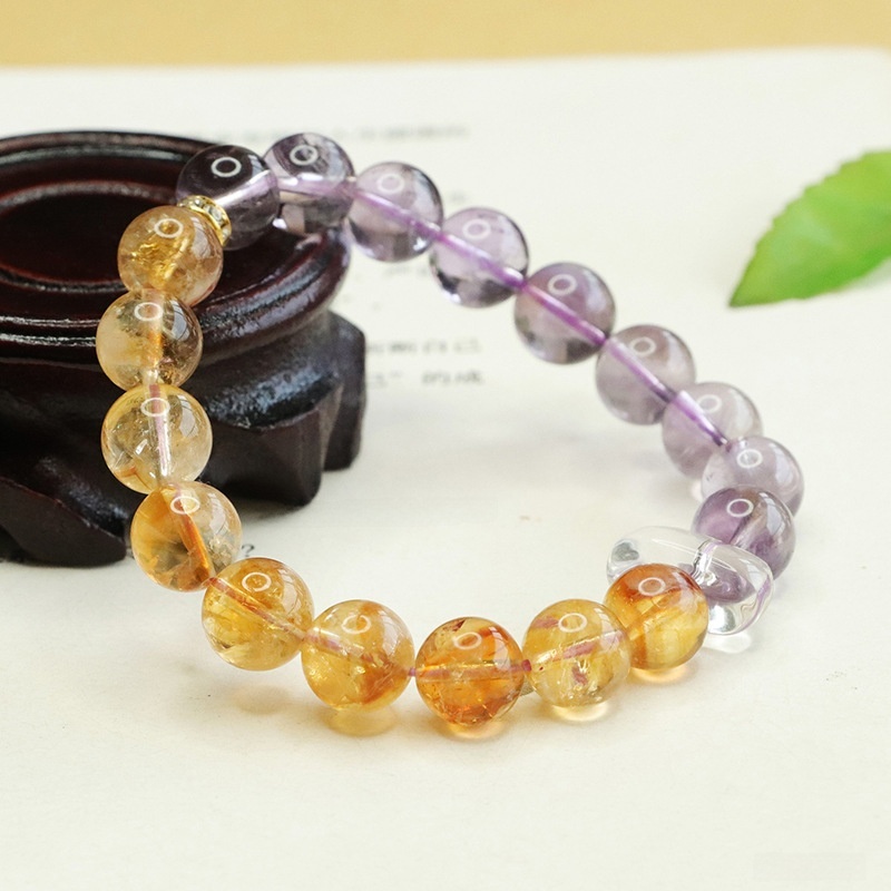 Aiyu Purple Yellow Crystal Bead Bracelet Luxury Style Jewelry Accessories Factory Direct Live Broadcast AY4041702