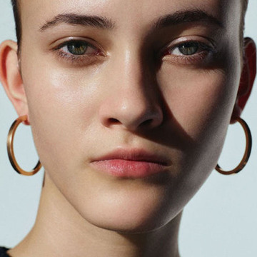 Folded Hoop Earrings Women's French  Cold Wind East Gate Earrings  Brass Plated 18K Earrings Wholesale
