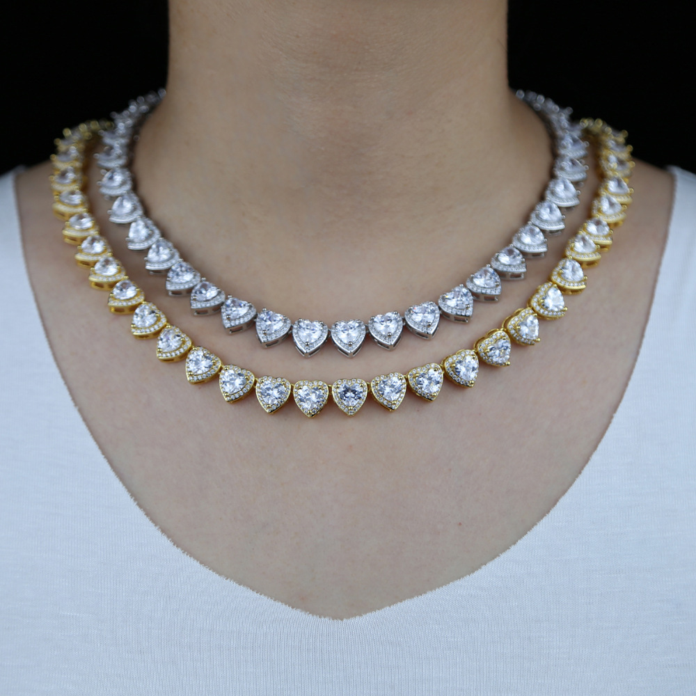Wholesale Jewelry Classic Style Heart Shape Copper Necklace Chain-free