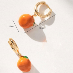 Orange Earrings/Pair