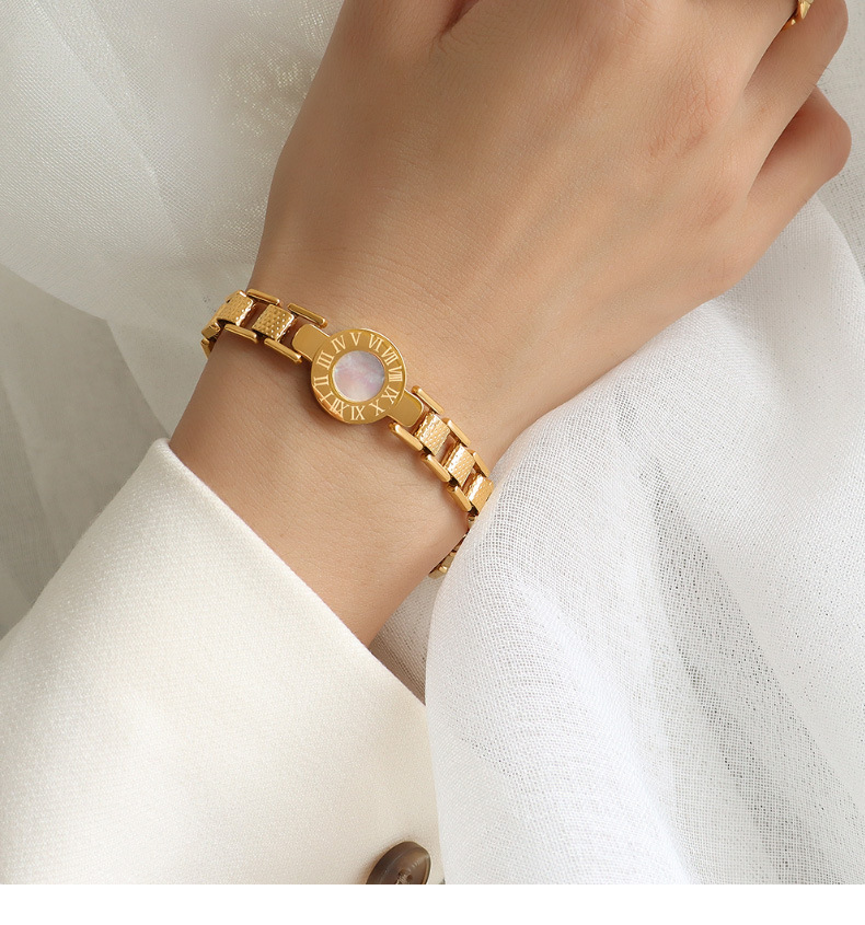 PVD Coated Real Gold Plated 18K Gold Geometric 304 Stainless Steel Fashion Waterproof Non Tarnish 304 Stainless Steel Bracelets