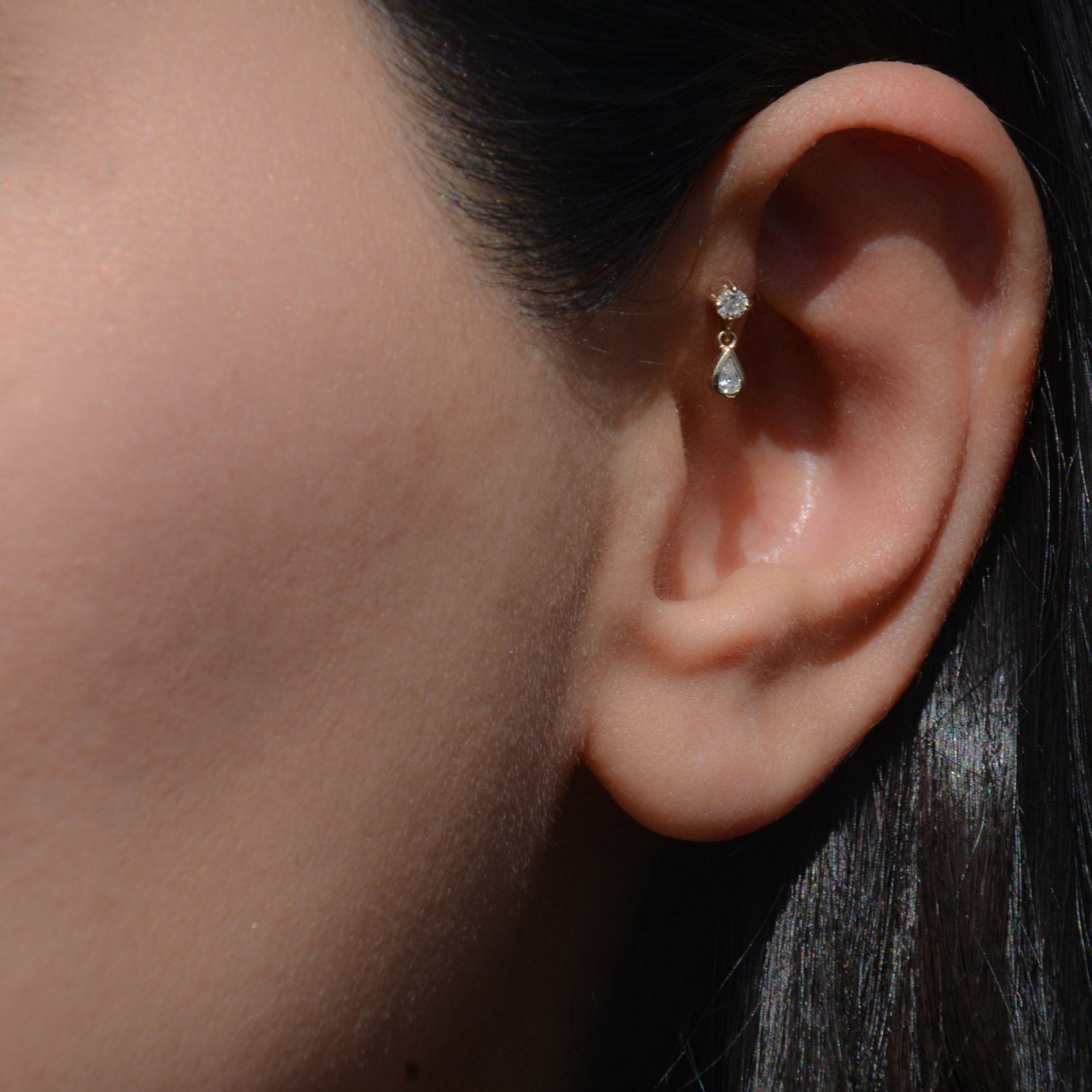 S925 Sterling Silver Geometric Simplicity Stud Earrings With Embedded Zirconia Stones Flat Head Fashionable Versatile Jewelry