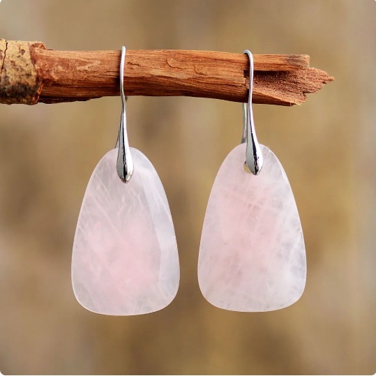 Modern High-End Geometric Tianhe Stone Pendant Earrings Elegant  Style Jewelry Accessories For Women