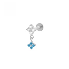 Two Flowers in Silver White