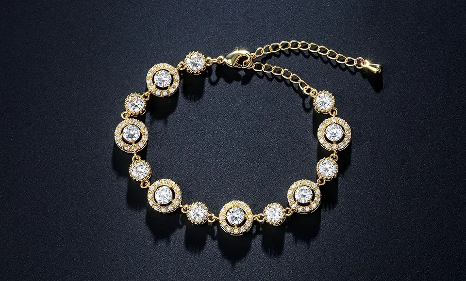 Adjustable RAKOL Fashion Crystal Zirconia Bracelet Women's Personalized Fairy Tale Evening Gown Ball Accessories Bohemian Style