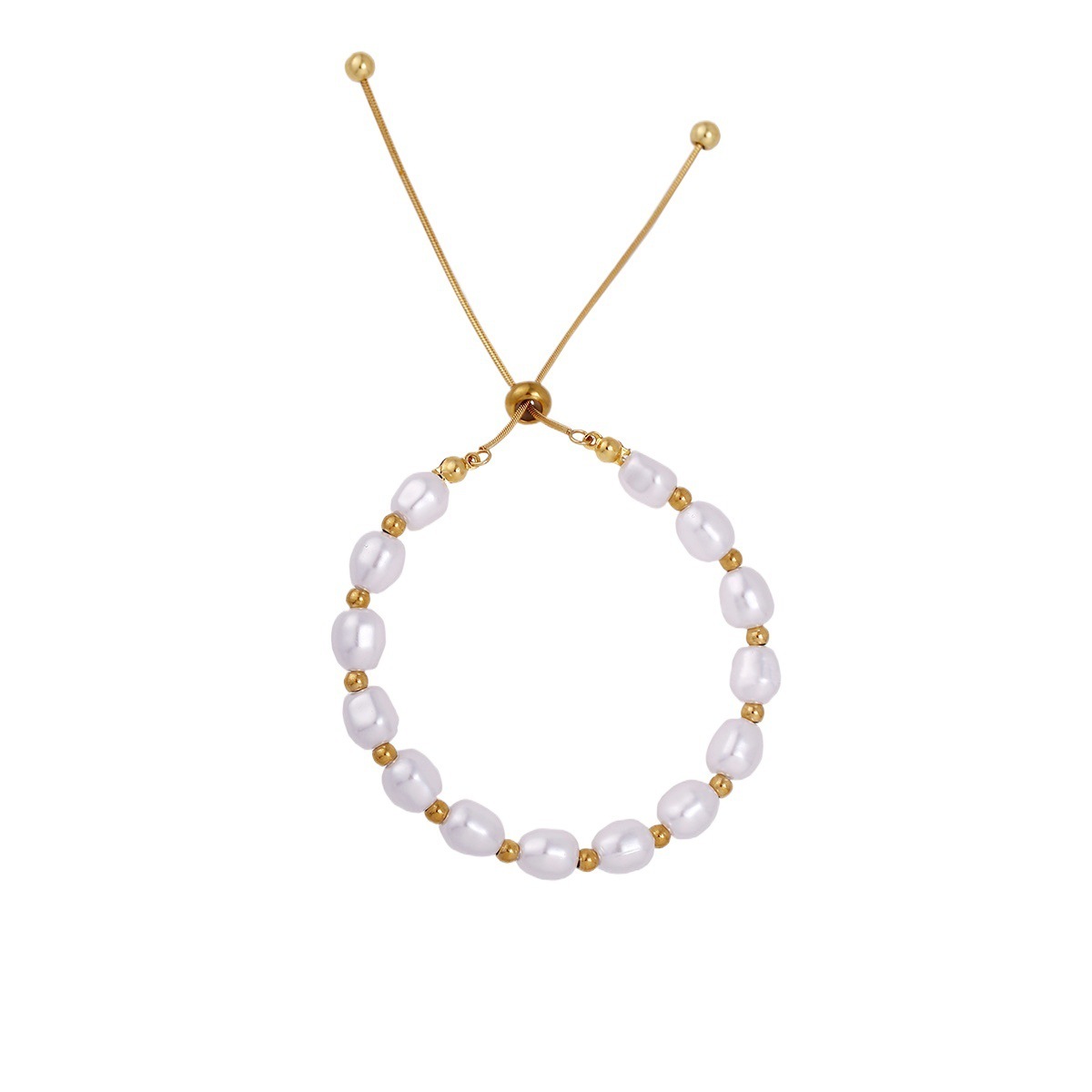 French Style Double Layer Beaded Necklace Set High Gloss Pearl Jewelry 18K Gold Plated Iron Solid Color Women's Accessories