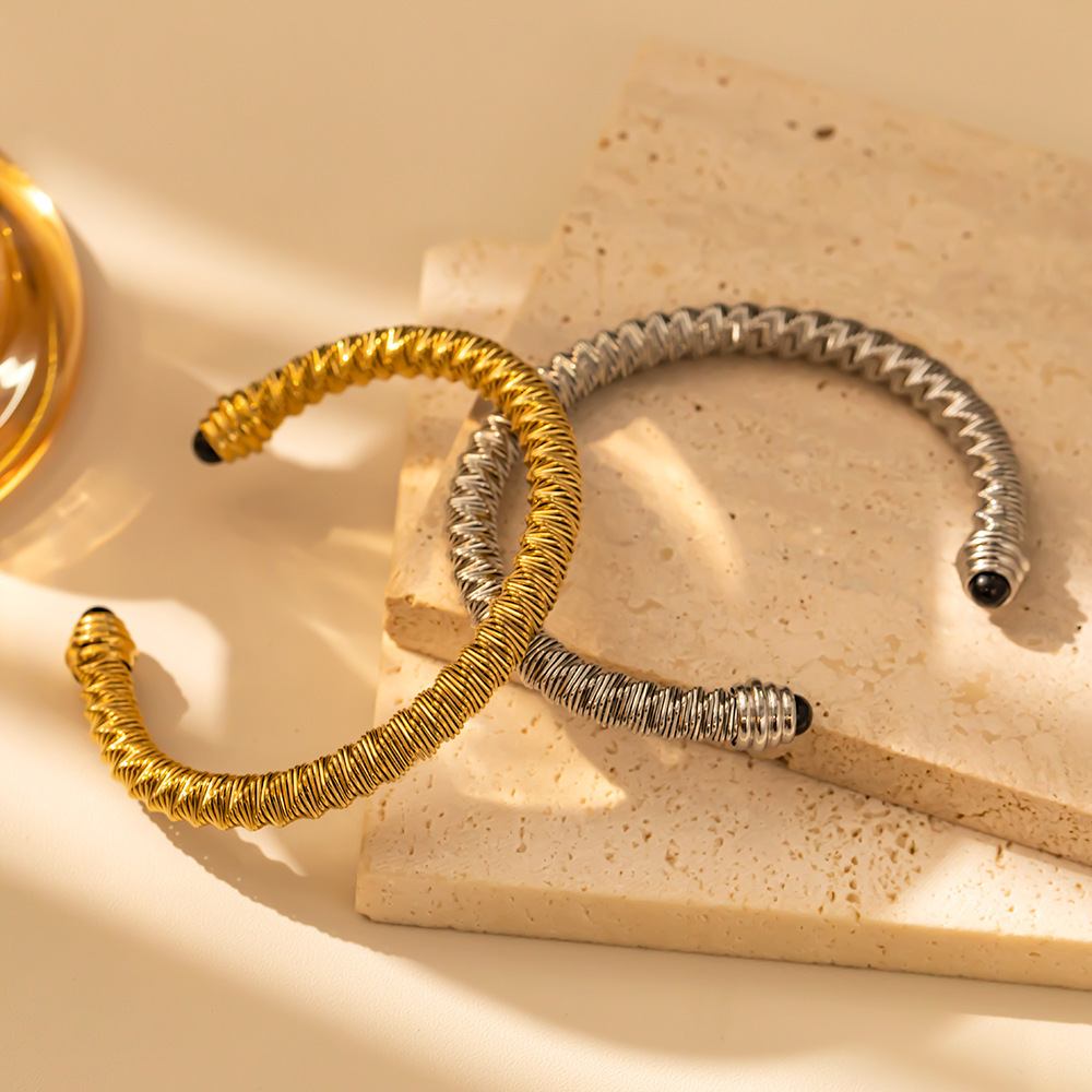 Stainless Steel C-shaped Open Bracelet High-quality Jewelry Accessories Versatile Neutral Design