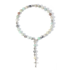8mm frosted  rosary beads