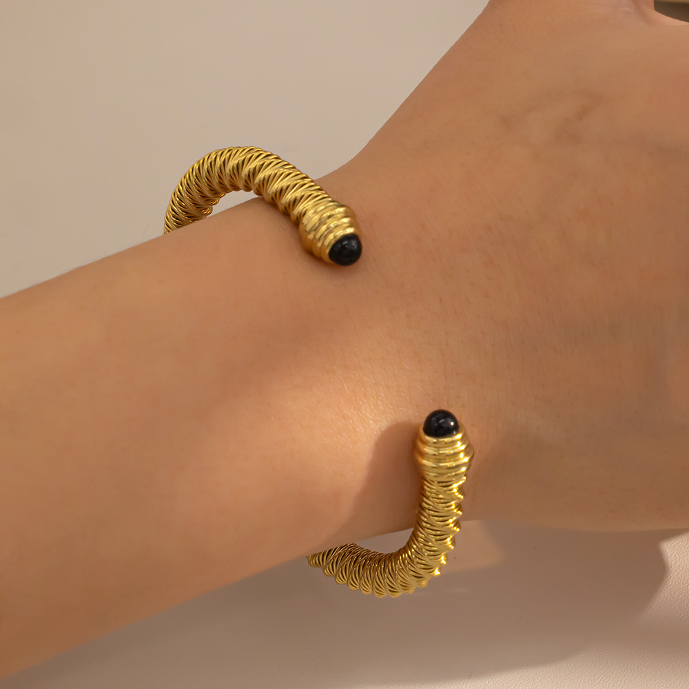 Stainless Steel C-shaped Open Bracelet High-quality Jewelry Accessories Versatile Neutral Design