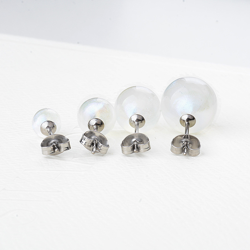 Fashion Starry Sky Mabe Imitation Natural Pearl Earrings For Women Elegant Affordable Luxurious Versatile Titanium Alloy Geometric Pattern Ear Soft Cartilage Ring And Stud Earrings Artificial Pearl