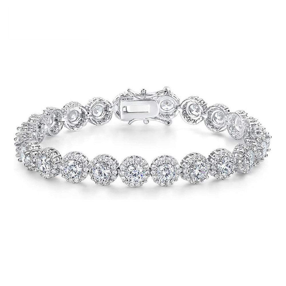 5mm Tennis Cuban Bracelet Round Unisex Luxurious European And American Bestselling Jewelry Accessories Suitable For Men And Women