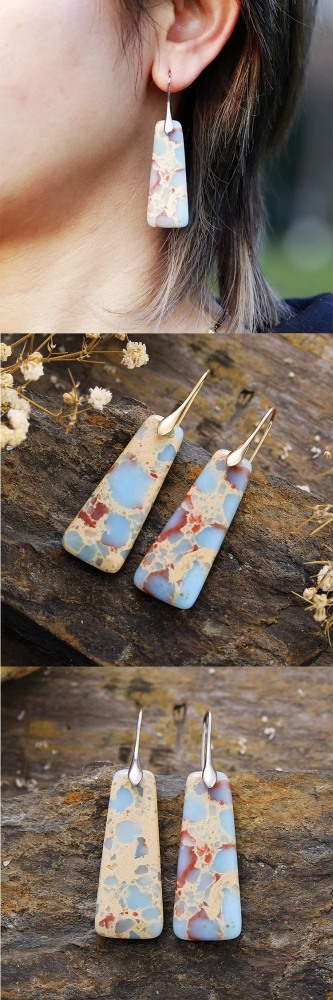 Bohemian Geometric Pendant Earrings Trendy Ins Jewelry Accessories Women's Luxury Style Star Sign Heart Shape Copper Earrings