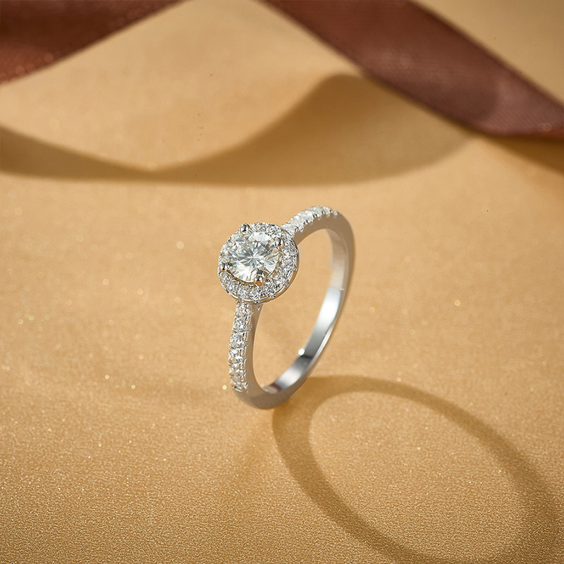 New Product Moissanite Gold Ring Vvs Dark Gray Engagement Cut 925 Sterling Silver For Mens With Great Price