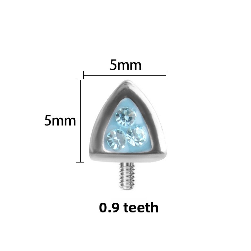 Fashion Czech Diamond Cat Ear Studs Sharp Demon 0.9 Teeth Titanium Alloy Ear Bone Studs High-end Women's Jewelry Accessories