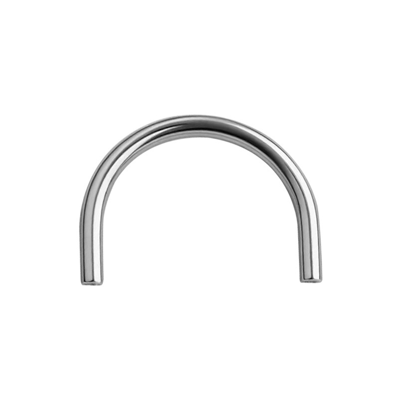 Titanium Alloy U-shaped Ear Piercing Stud Horseshoe Ring Internal Thread Nose Bone Lip Stud Electroplated Geometric Pattern Body Jewelry Accessories