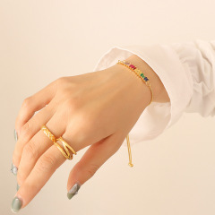 E313-Gold Bracelet 25cm
