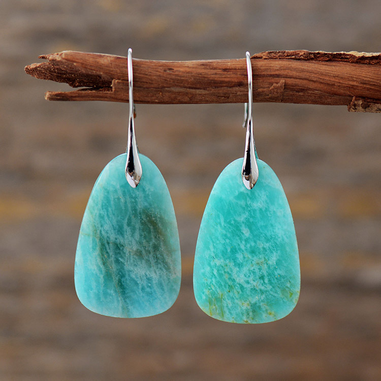 Modern High-End Geometric Tianhe Stone Pendant Earrings Elegant  Style Jewelry Accessories For Women